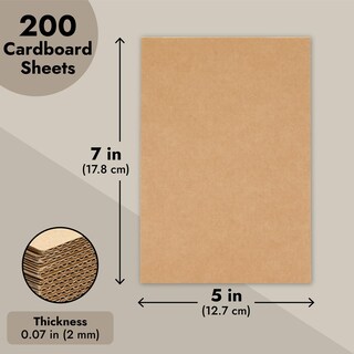 Foto 4 | Láminas De Cartón Corrugado De 5 X 7 X 2 Mm De Grosor, Paquete De 200 - Venta Internacional.