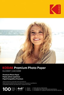 Foto 1 | Papel Fotográfico Kodak De 4 X 6 Pulgadas Brillante, 240 G/m², 100 Hojas (41175-9891181) - Venta Internacional.