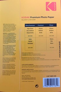 Foto 3 | Papel Fotográfico Kodak De 4 X 6 Pulgadas Brillante, 240 G/m², 100 Hojas (41175-9891181) - Venta Internacional.