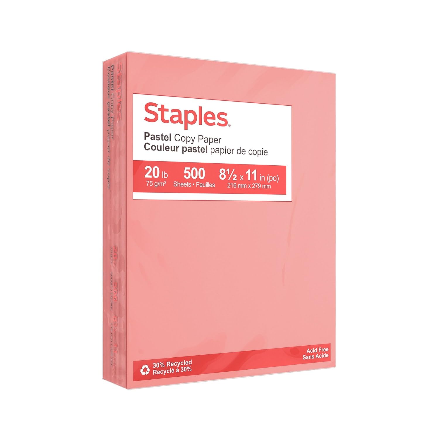 Foto 2 pulgar | Papel De Copia Staples 678824, Color Salmón Pastel, 8.5 X 11 Pulgadas, 500 Hojas - Venta Internacional.