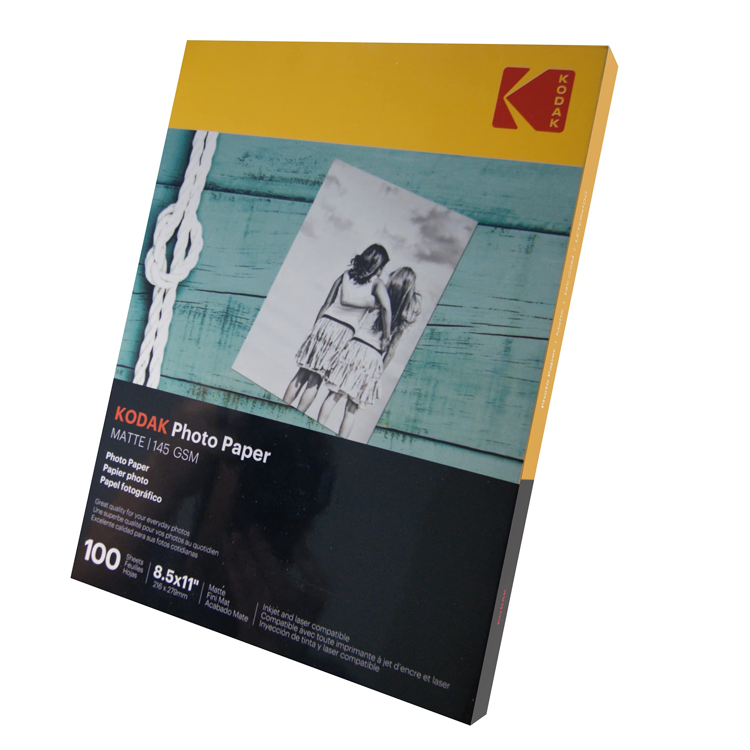 Foto 4 pulgar | Papel Fotográfico Kodak, 8.5 X 11 Pulgadas, Mate, 145 G/m², 100 Hojas - Venta Internacional.