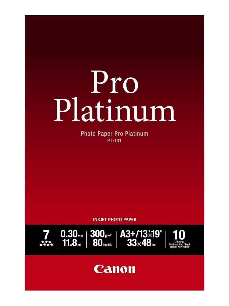 Foto 2 pulgar | Papel Fotográfico Canon 2768b018 Pro Platinum 13x19 Cm 10 Hojas - Venta Internacional.