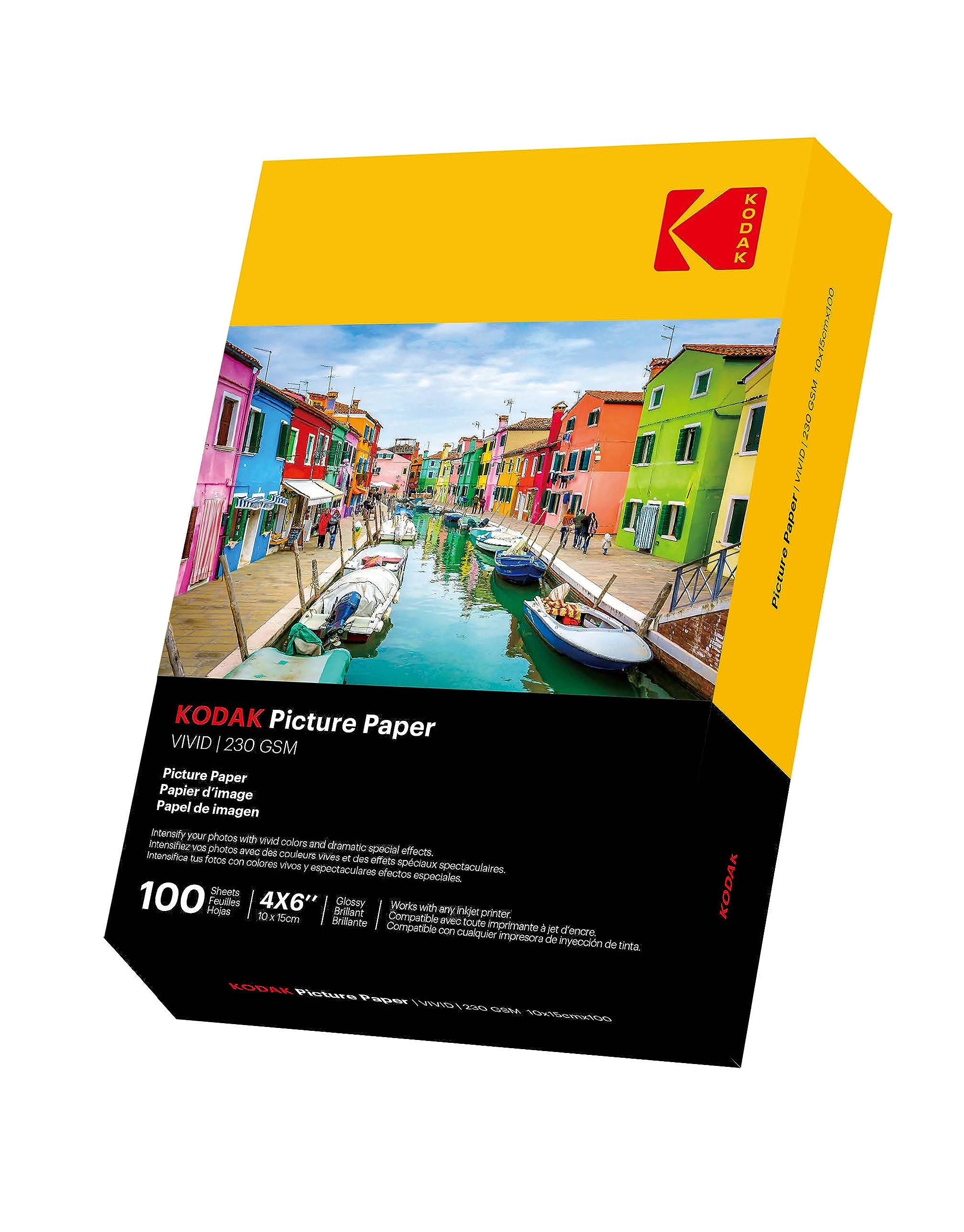 Foto 1 | Papel Fotográfico Kodak Vivid 4x6, 100 Hojas, 230 G/m2, 11,9 Mil - Venta Internacional.