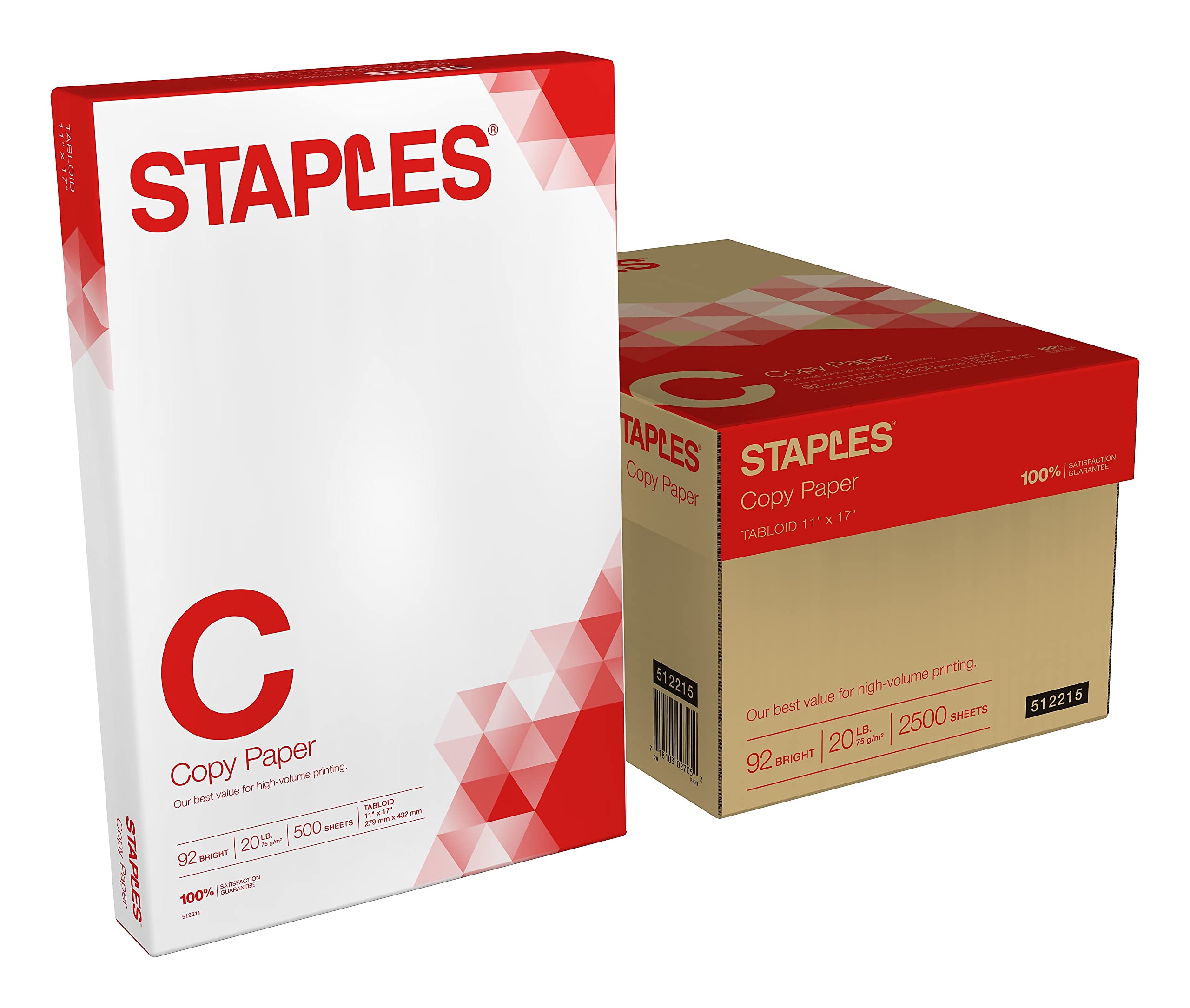 Foto 2 pulgar | Papel De Copia Staples 512215, 11 X 17, 75 G/m², 92 Puntos De Brillo, 2500 Unidades - Venta Internacional.