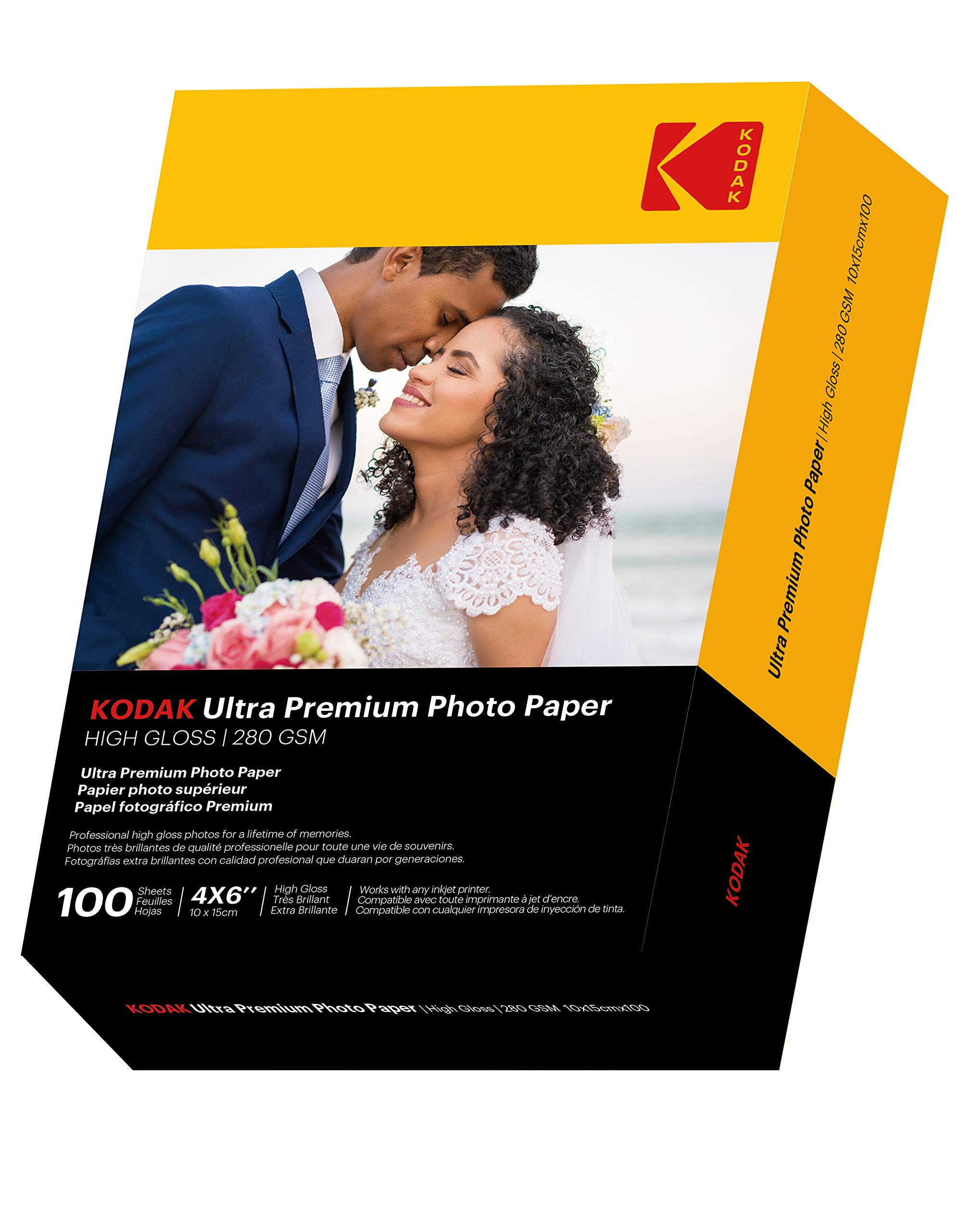 Foto 3 | Papel Fotográfico Kodak Ultra 4x6 Brillante De 280 G/m², 100 Hojas - Venta Internacional.