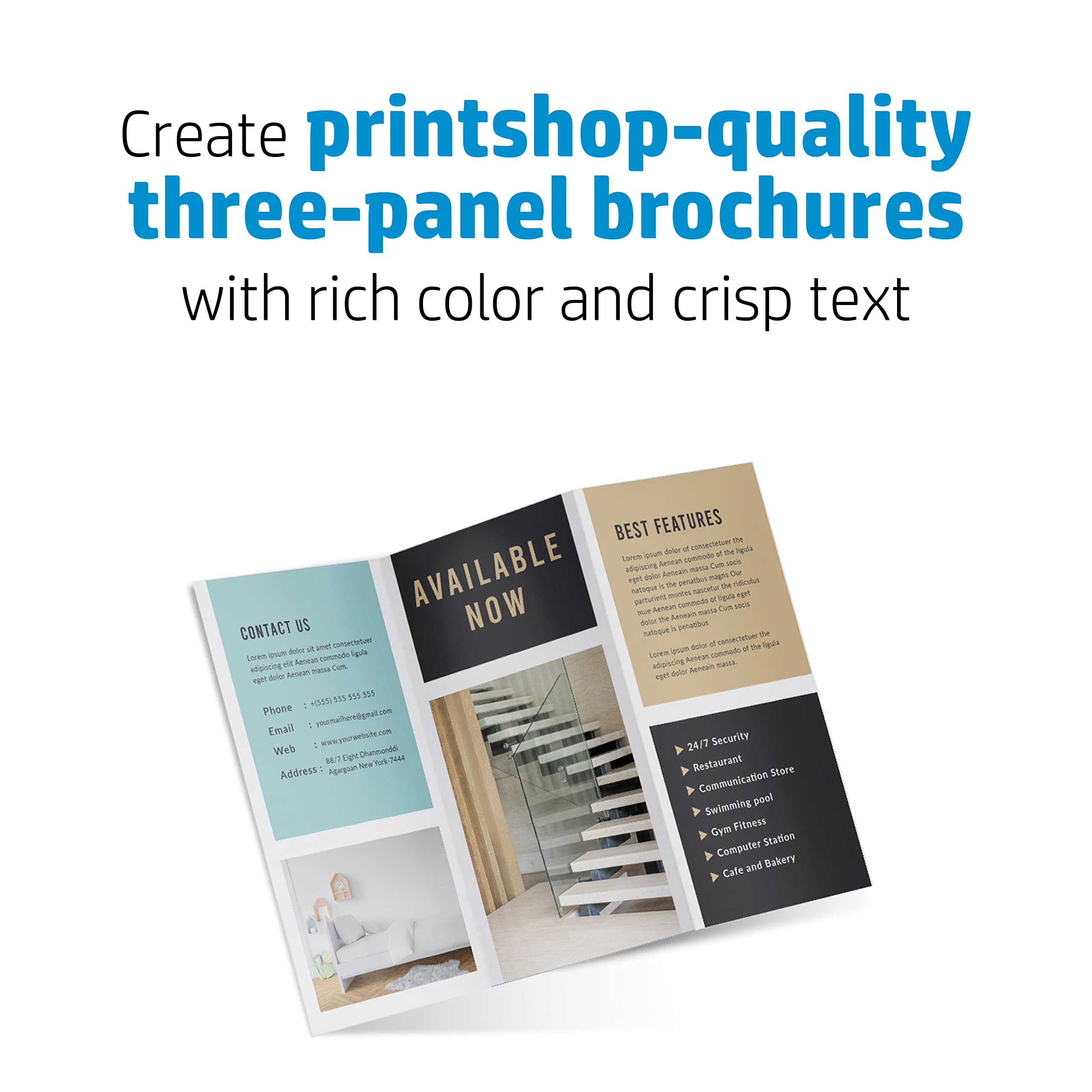 Foto 3 | Papel Empresarial Hp Professional, Triple Pliegue Brillante, 8.5 X 11 Pulgadas - Venta Internacional.