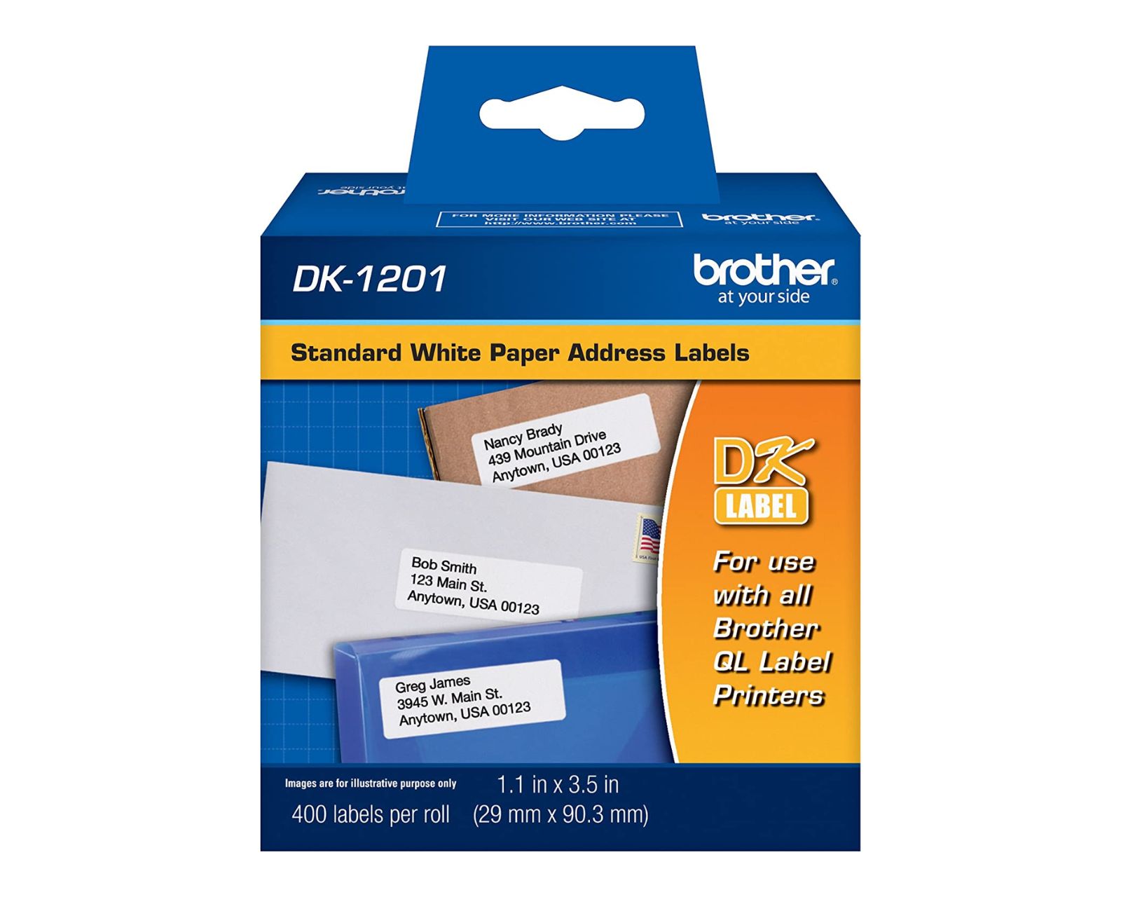 Foto 1 | Cinta de Etiquetas Brother Dk-1201, color Blanco