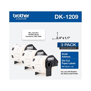 Foto 2 | Rollo De Etiquetas De Papel Para Direcciones Brother Dk-1209 800 Etiquetas X3 - Venta Internacional.