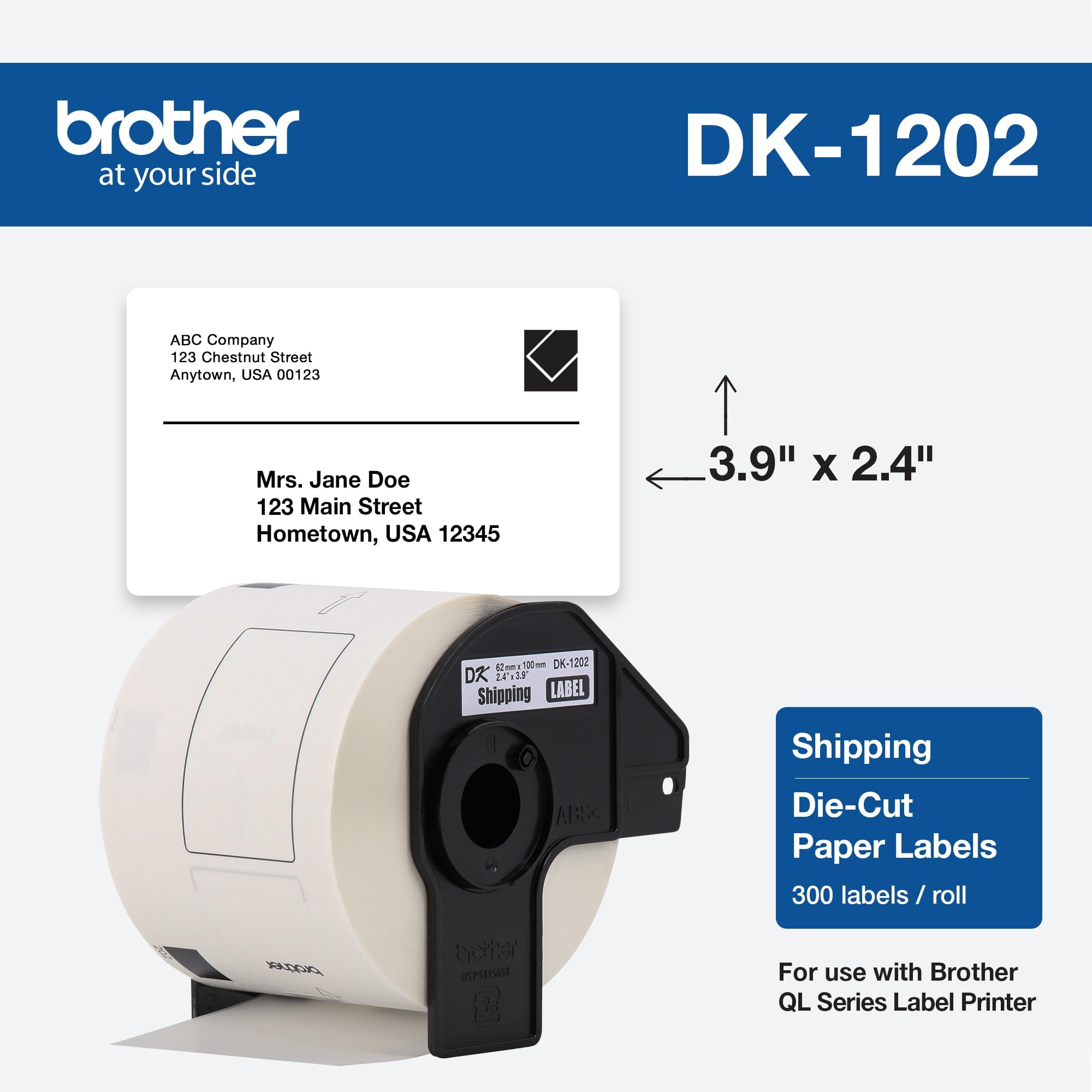 Foto 3 pulgar | Etiquetas De Papel Para Envíos Brother Dk-1202 300 Etiquetas - Venta Internacional.