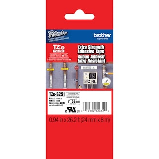 Foto 1 | Tape Brother Genuine P-touch Tze-s251, 24 Mm X 8 M, Negro/blanco - Venta Internacional.