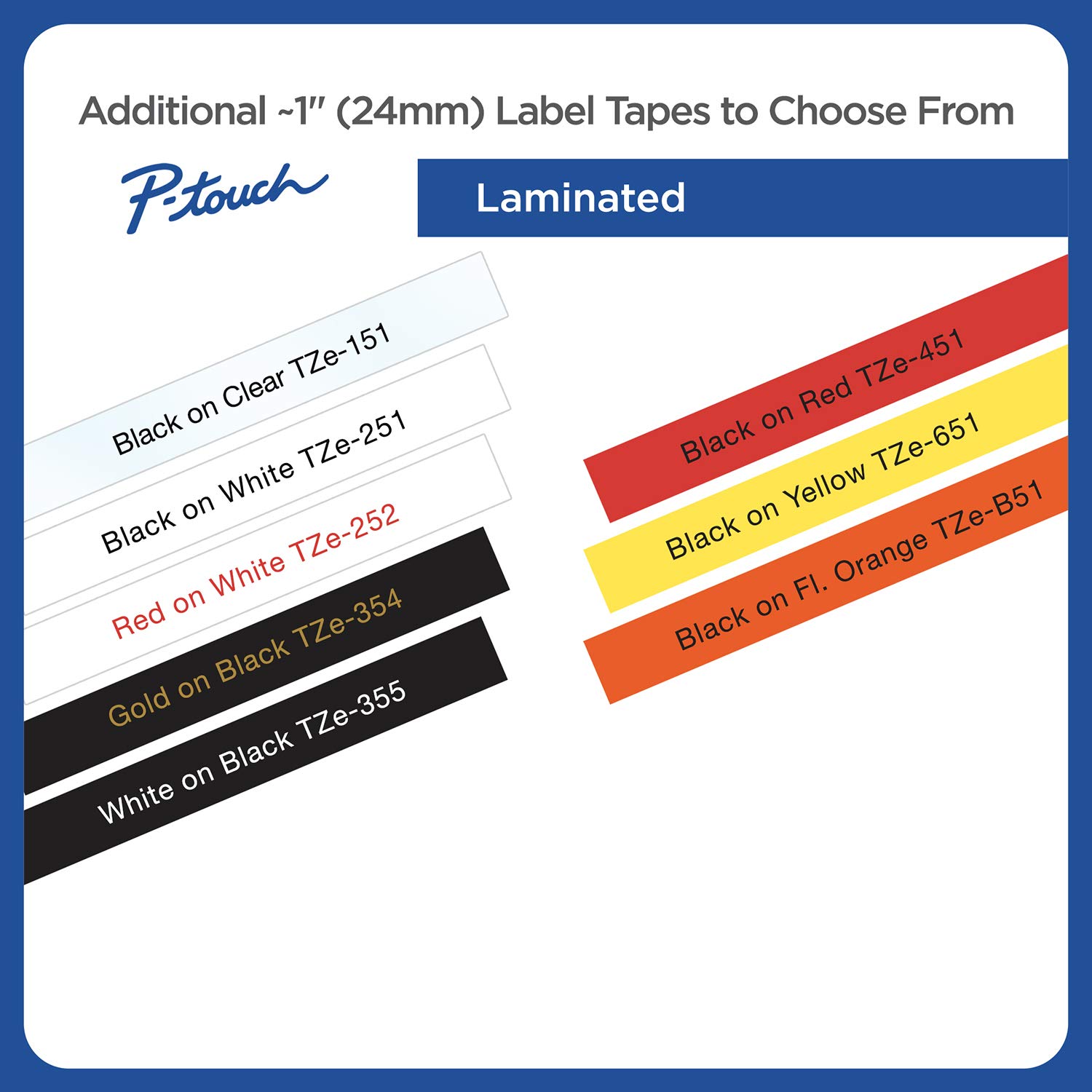 Foto 6 pulgar | Tape Brother Genuine P-touch Tze-s251, 24 Mm X 8 M, Negro/blanco - Venta Internacional.