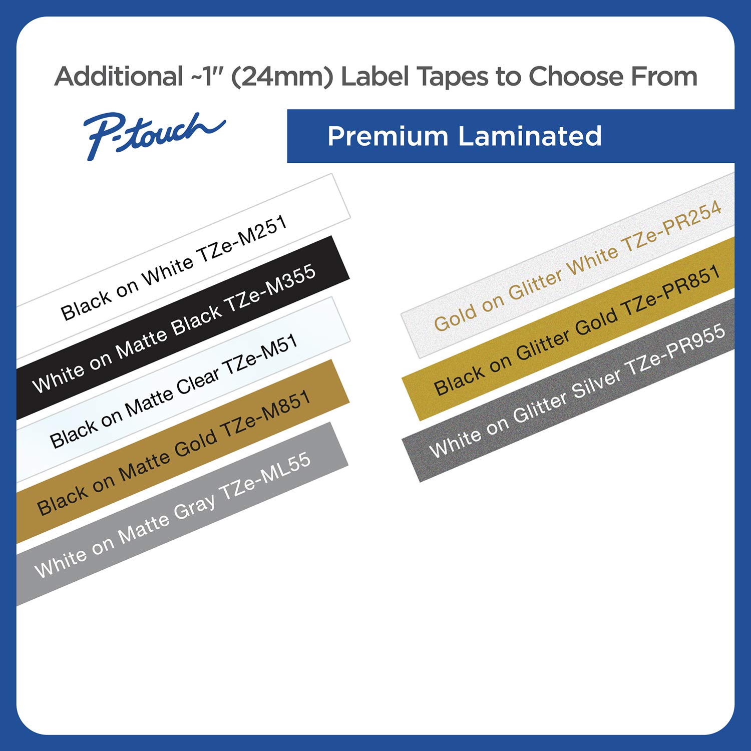 Foto 7 pulgar | Tape Brother Genuine P-touch Tze-s251, 24 Mm X 8 M, Negro/blanco - Venta Internacional.