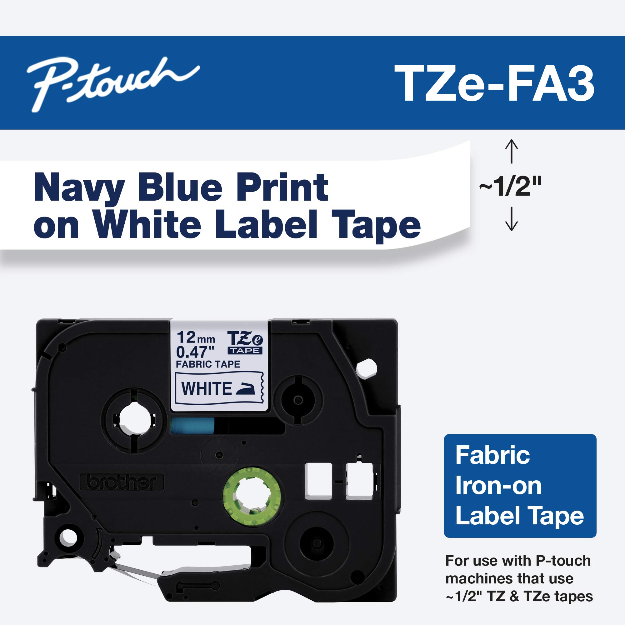 Foto 2 | Cinta Termoadhesiva De Tela Brother P-touch Tze-fa3 12 Mm X 3 M - Venta Internacional.