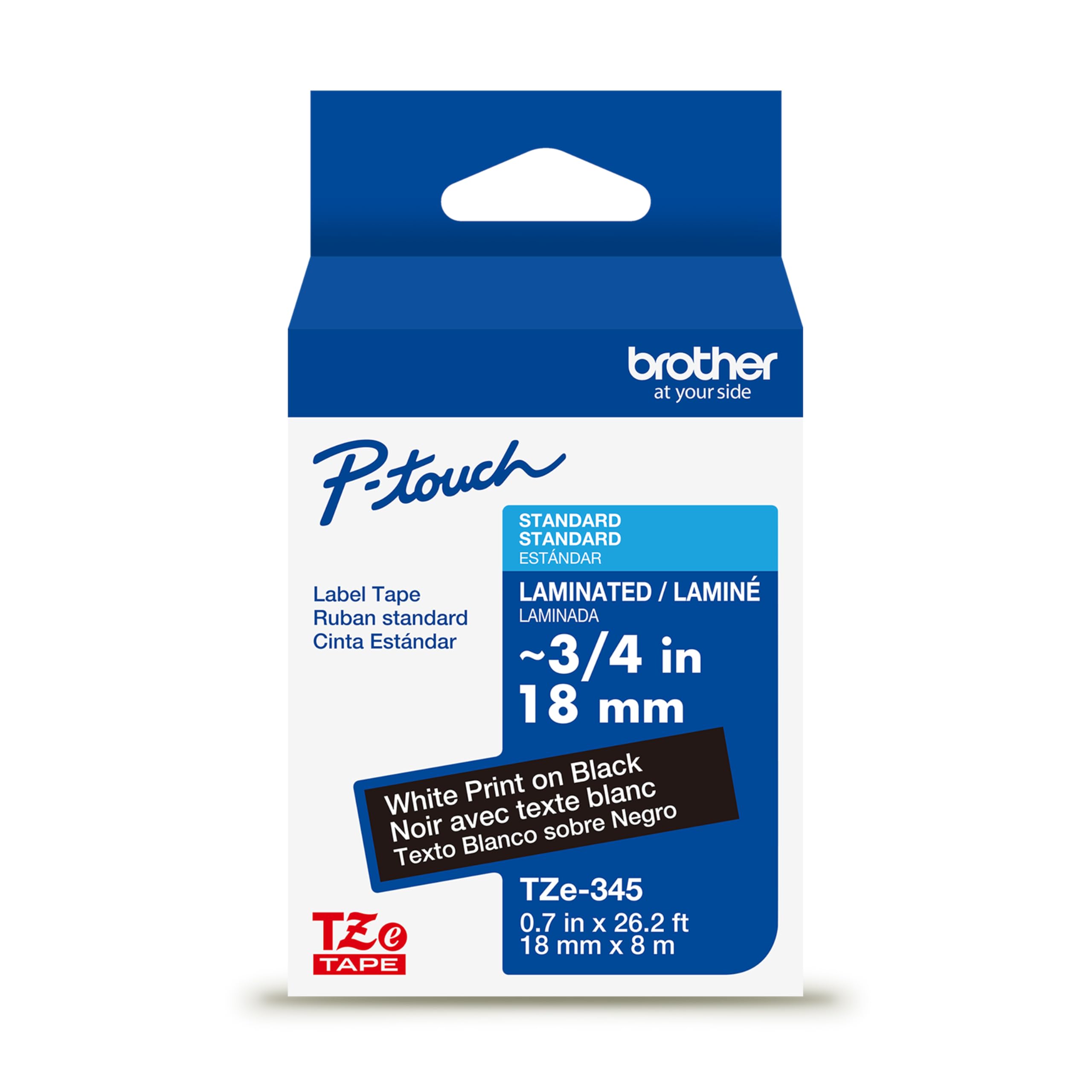 Foto 2 pulgar | Cinta Adhesiva Brother Original P-touch Tze345 De 18 Mm X 8 M - Venta Internacional.