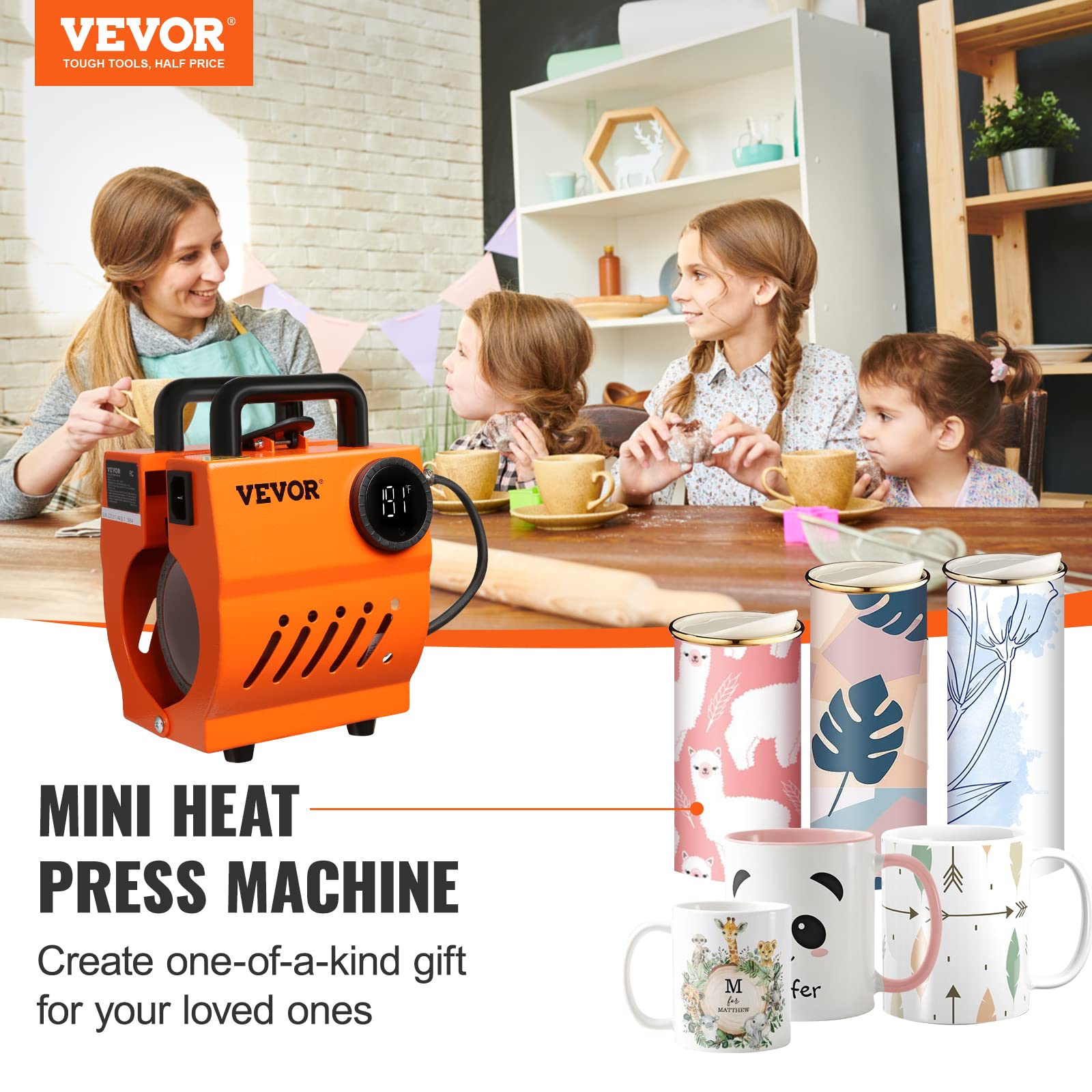 Foto 4 pulgar | Tumbler Heat Press Vevor Taza Prensa Térmica Mini Prensa De Tazas - Venta Internacional.