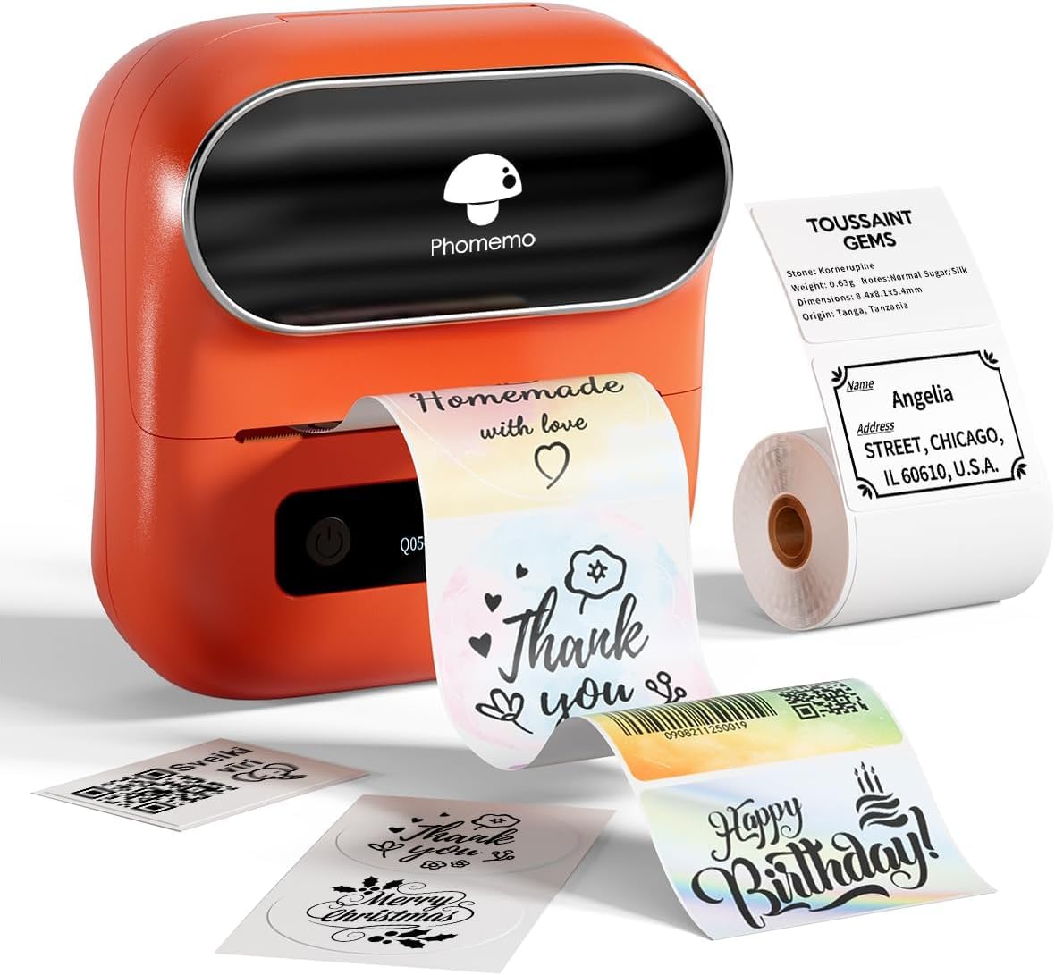 Impresora de Etiquetas Phomemo M220 Bluetooth Thermal Orange - Venta Internacional