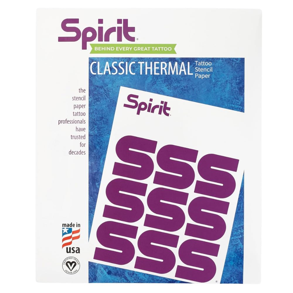 Foto 2 pulgar | Papel Térmico Para Transferencia De Tatuajes Spirit Classic, 100 Hojas - Venta Internacional.