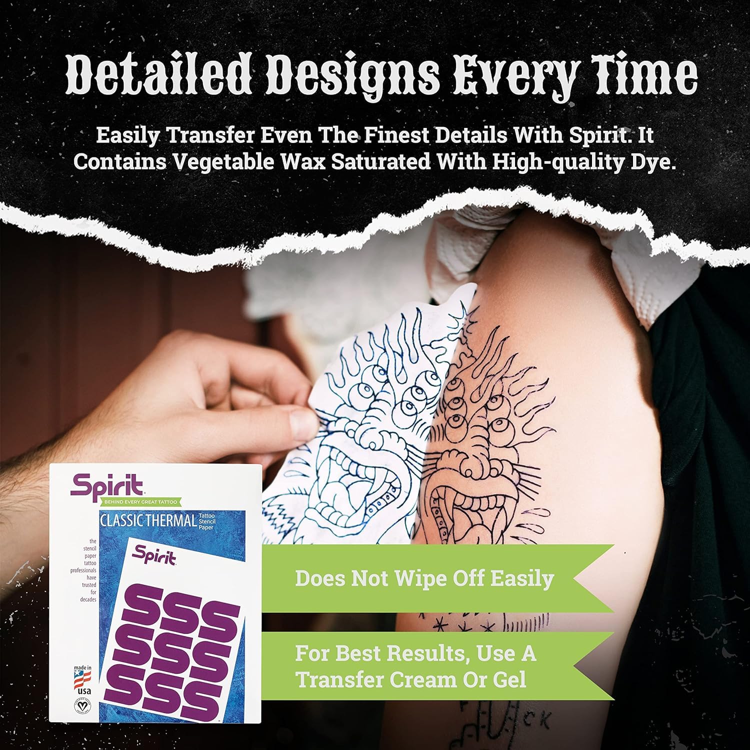 Foto 4 pulgar | Papel Para Transferencia De Tatuajes Spirit, Tamaño A4, 100 Hojas - Venta Internacional.