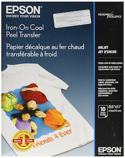 Foto 1 | Papel De Transferencia Epson Iron-on Cool Peel, 8.5 X 11 Pulgadas, 10 Hojas - Venta Internacional.