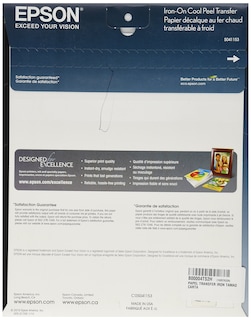 Foto 2 | Papel De Transferencia Epson Iron-on Cool Peel, 8.5 X 11 Pulgadas, 10 Hojas - Venta Internacional.