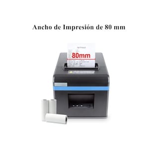 Foto 2 | Impresora Térmica Dos Entradas 80mm Con Bluetooth color Negro