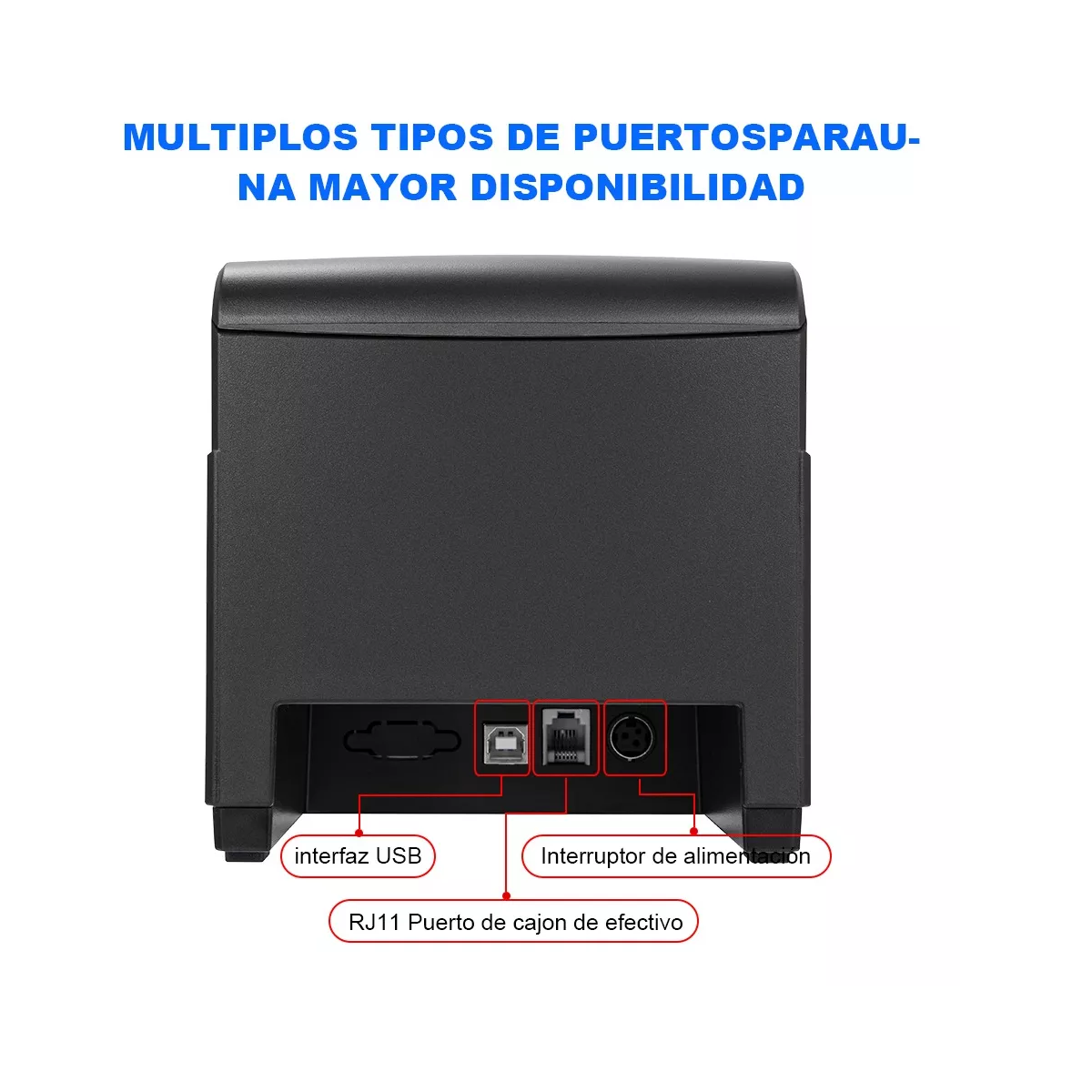 Foto 3 pulgar | Impresora Térmica de Recibos USB+Wifi Eo Safe Imports ESI-12704 Negra