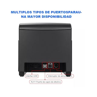 Foto 2 | Impresora Térmica de Recibos USB+Wifi Eo Safe Imports ESI-12704 Negra