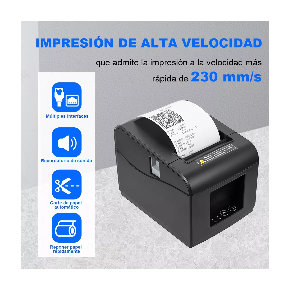 Foto 4 pulgar | Impresora Térmica de Recibos USB+Wifi Eo Safe Imports ESI-12704 Negra