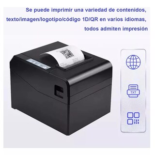 Foto 2 | Impresora Térmica Directa de Recibos 80 mm Eo Safe Imports ESI-12706 Negra