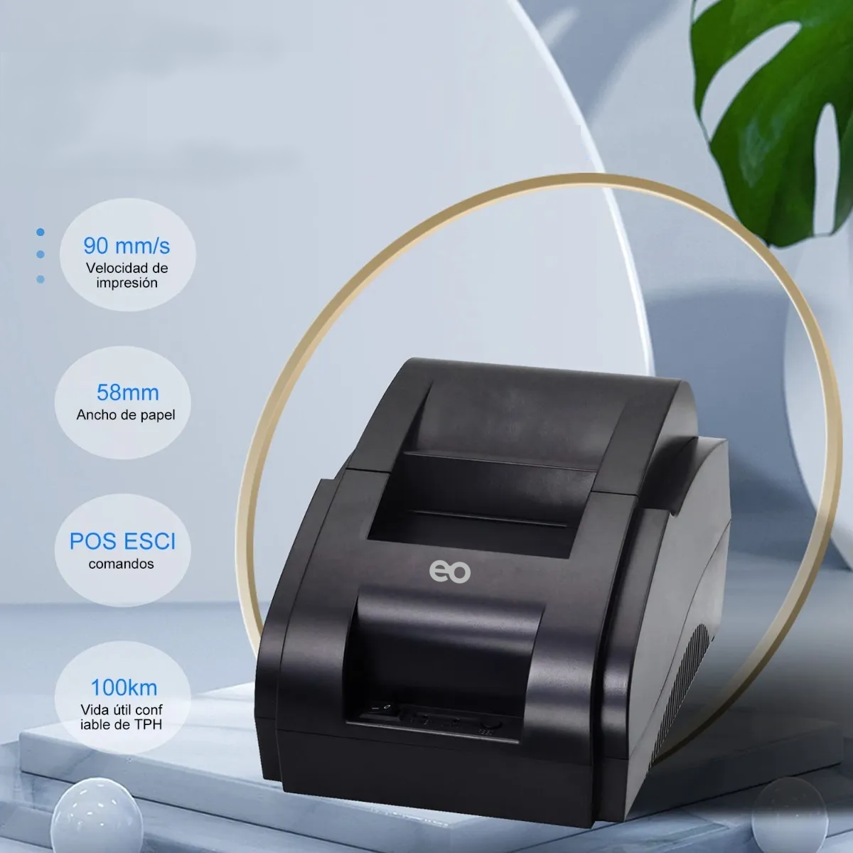 Foto 4 pulgar | Impresora Termica Tickets Usb 58mm Eo Safe Imports Esi-3232-1 Negro