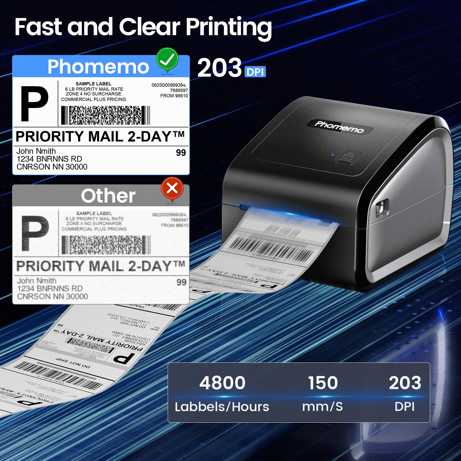 Foto 7 | Impresora Térmica De Etiquetas De Envío Phomemo D550bt Bluetooth - Venta Internacional.