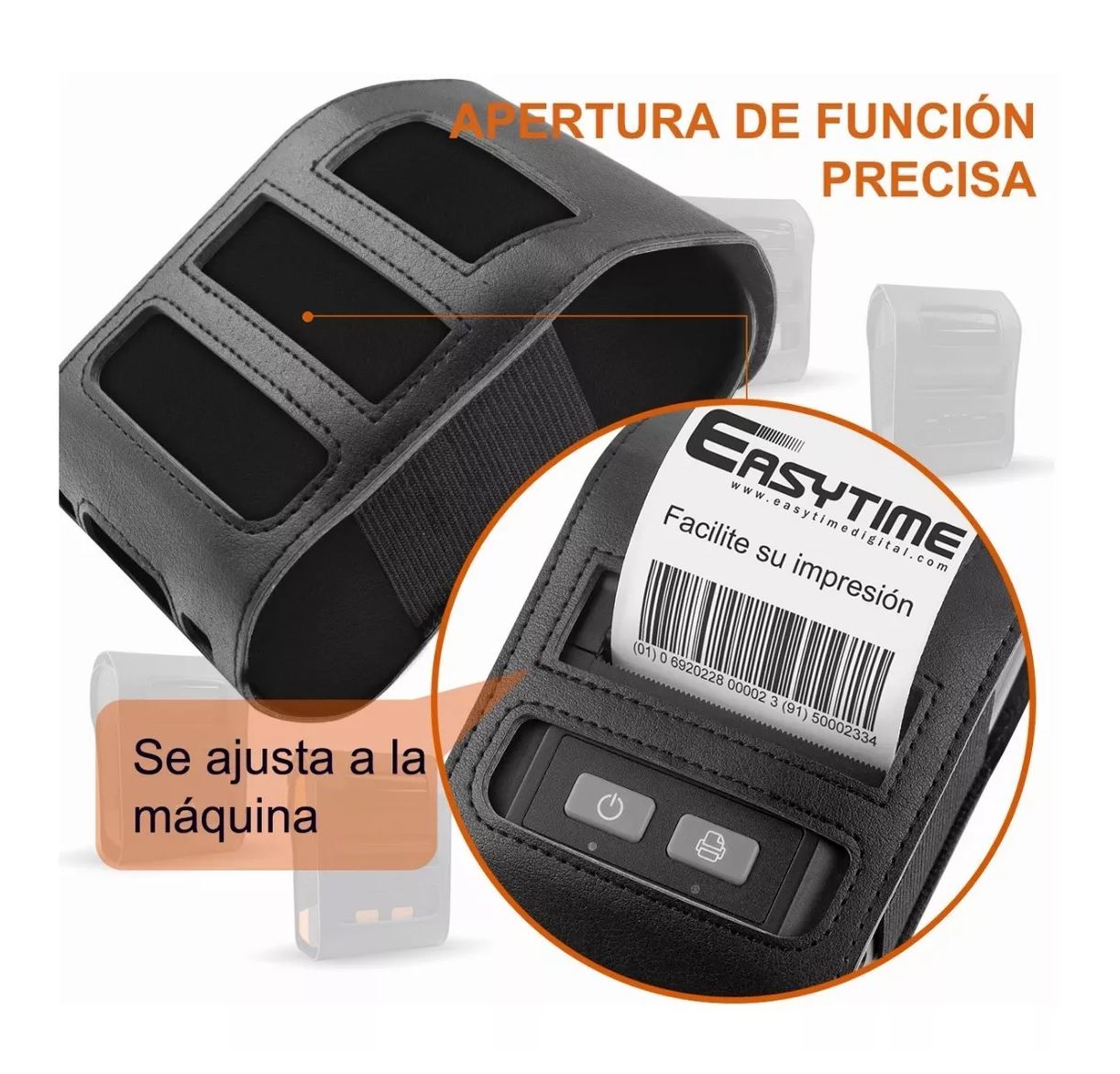 Foto 4 pulgar | Funda Protectora Universal Impresora Térmica Portátil 58mm Negro