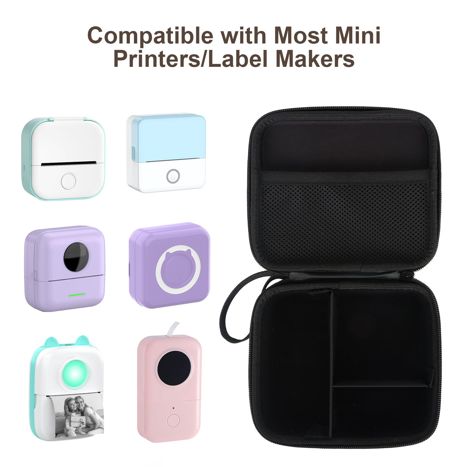 Foto 4 | Funda De Transporte Qychhj Para La Miniimpresora Phomemo T02/memoking - Venta Internacional.