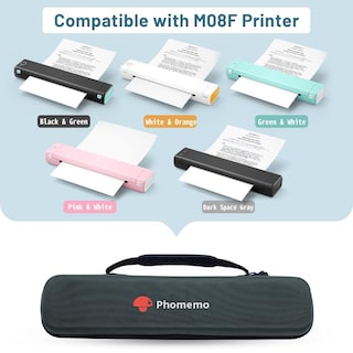 Foto 2 | Funda Para Impresora De Tatuajes Phomemo M08f, Impermeable, Gris - Venta Internacional.
