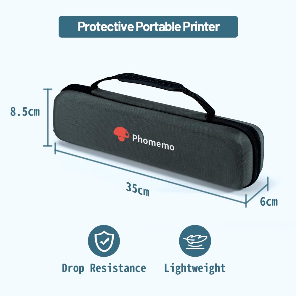 Foto 3 | Funda Para Impresora De Tatuajes Phomemo M08f, Impermeable, Gris - Venta Internacional.
