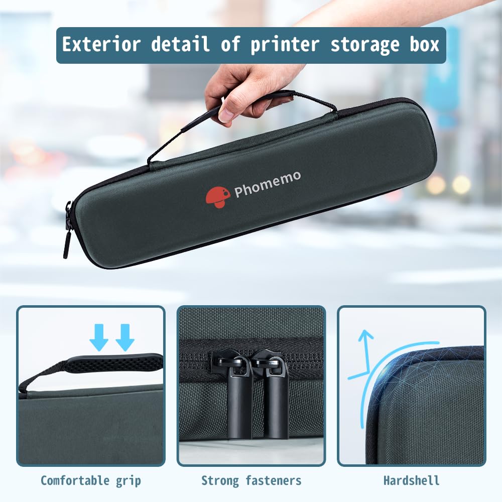 Foto 5 | Funda Para Impresora De Tatuajes Phomemo M08f, Impermeable, Gris - Venta Internacional.