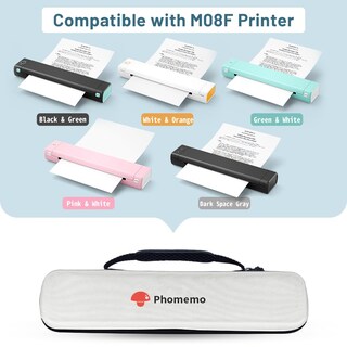 Foto 2 | Bolsa De Impresora Phomemo M08f Blanca Para Viajes Con Impermeable - Venta Internacional.