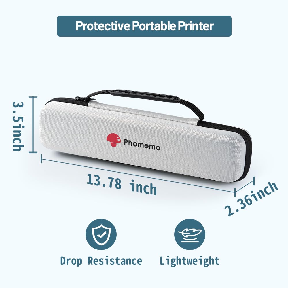Foto 4 pulgar | Bolsa De Impresora Phomemo M08f Blanca Para Viajes Con Impermeable - Venta Internacional.
