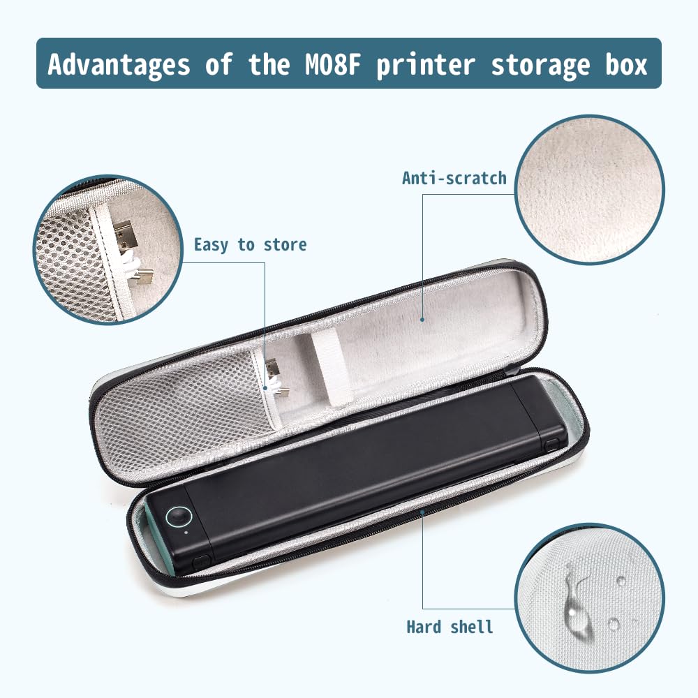 Foto 5 pulgar | Bolsa De Impresora Phomemo M08f Blanca Para Viajes Con Impermeable - Venta Internacional.