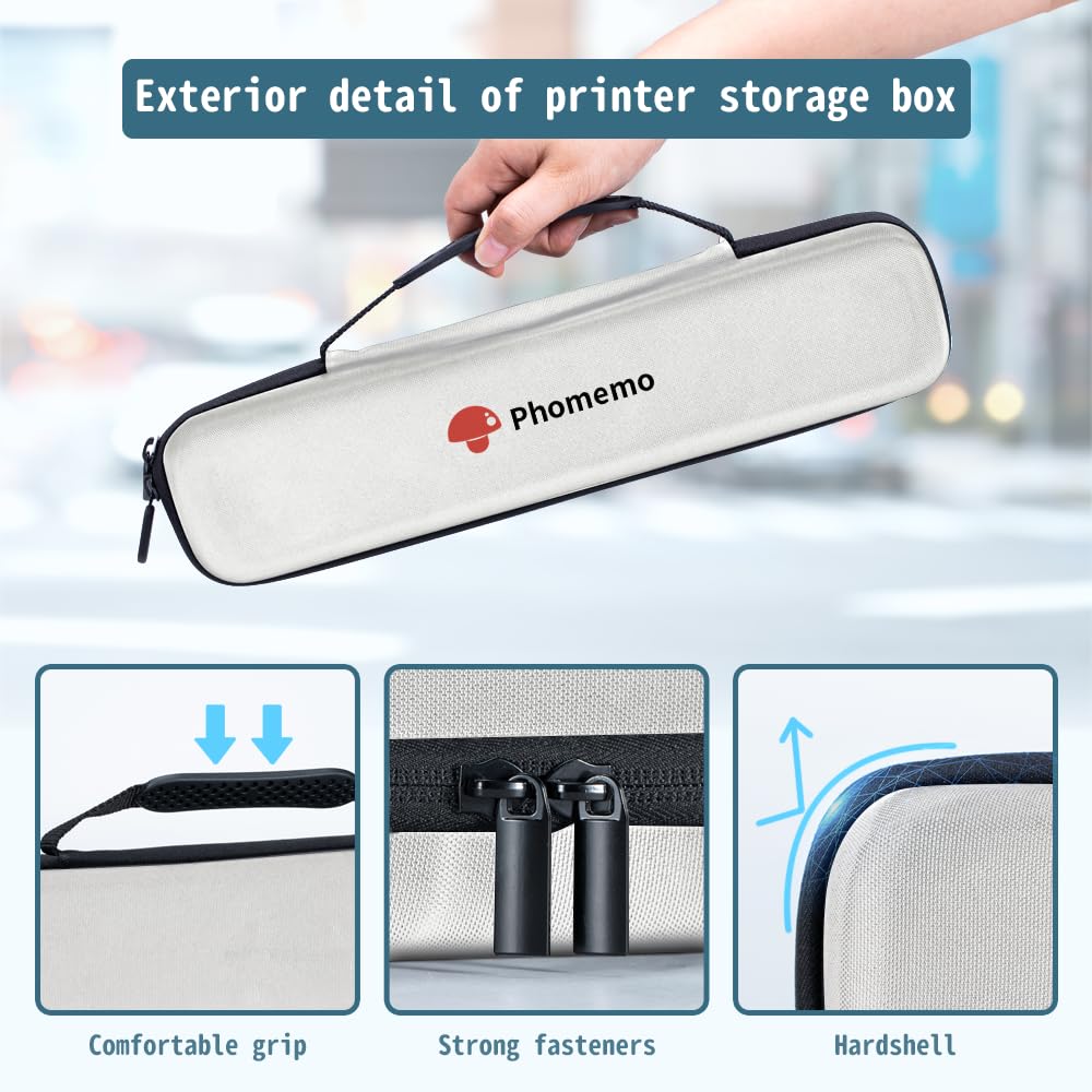 Foto 6 pulgar | Bolsa De Impresora Phomemo M08f Blanca Para Viajes Con Impermeable - Venta Internacional.