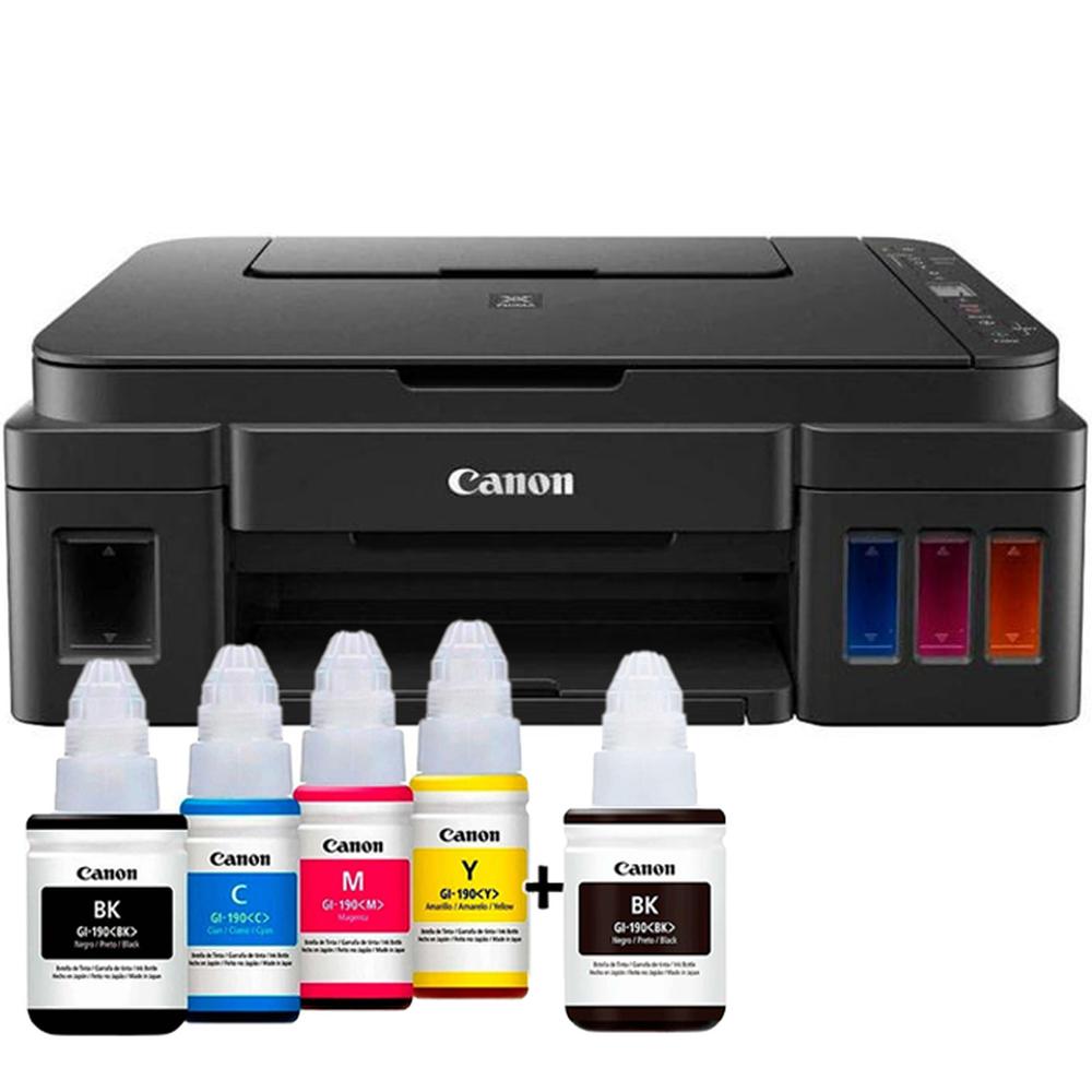 Multifuncional Canon G2110 color Negro Pixma G2110 Tinta Continua 5 Tintas Gi-190