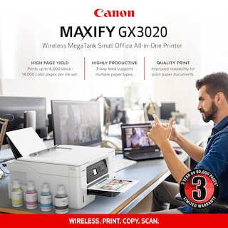 Foto 3 | Impresora Canon Megatank Gx3020 Inalámbrica Supertank Todo-en-uno - Venta Internacional.
