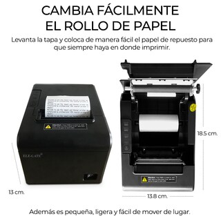 Foto 3 | Impresora de Tickets Termica 80 Mm Ele-gate Im05 color Negro