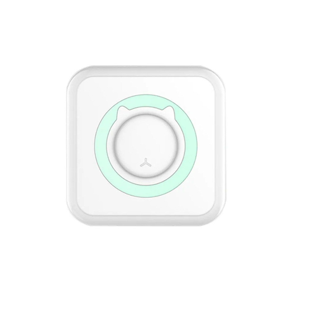 Foto 1 | Mini Impresora Térmica Portátil con Bluetooth color Blanco con Verde