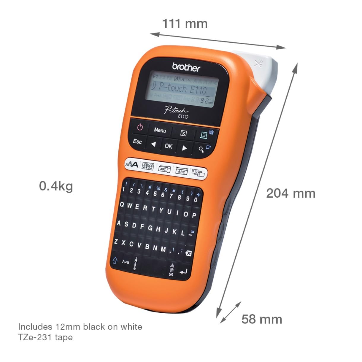 Foto 6 pulgar | Label Maker Brother Pt-e110 P-touch Electrician Con Cinta Adhesiva De 12 Mm - Venta Internacional.