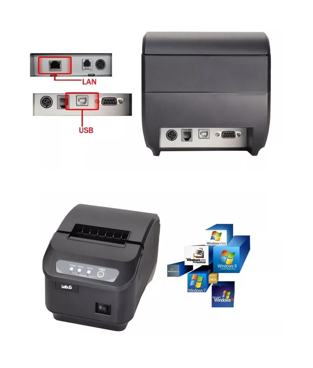 Foto 5 | Impresora Térmica De Tickets Lab.g Usb C/autocorte Negro