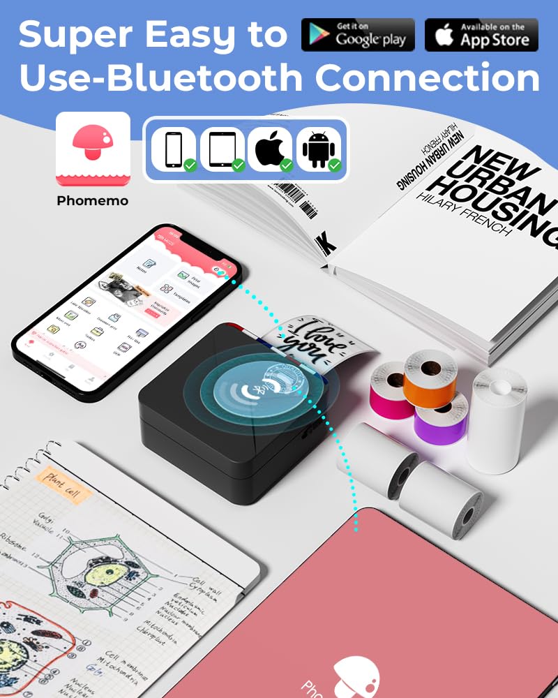 Foto 2 | Mini Impresora Telefónica Phomemo M02s 300 Dpi Bluetooth Térmica - Venta Internacional.
