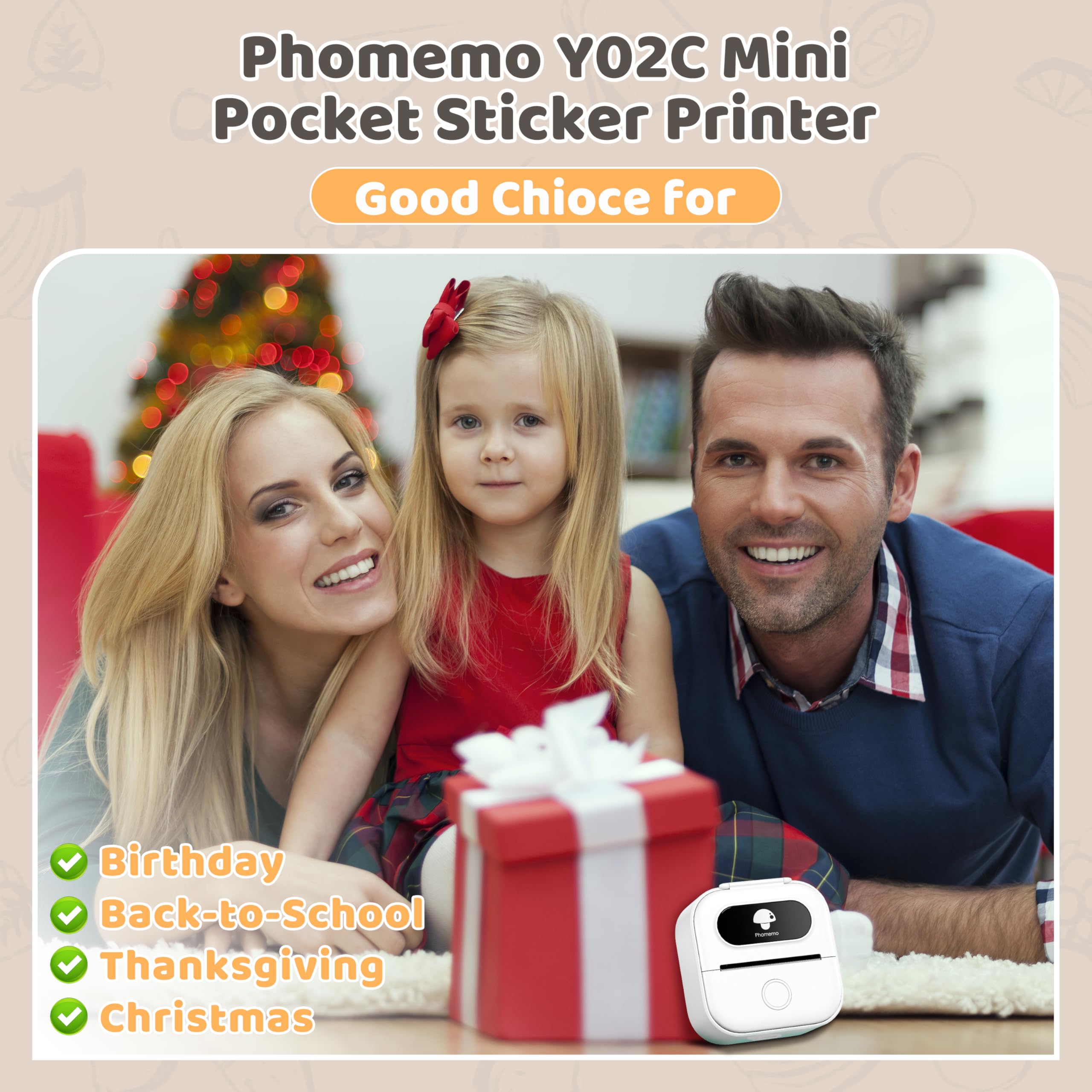 Foto 6 | Impresora De Pegatinas Phomemo Y02c Mini Pocket Bluetooth Thermal - Venta Internacional.