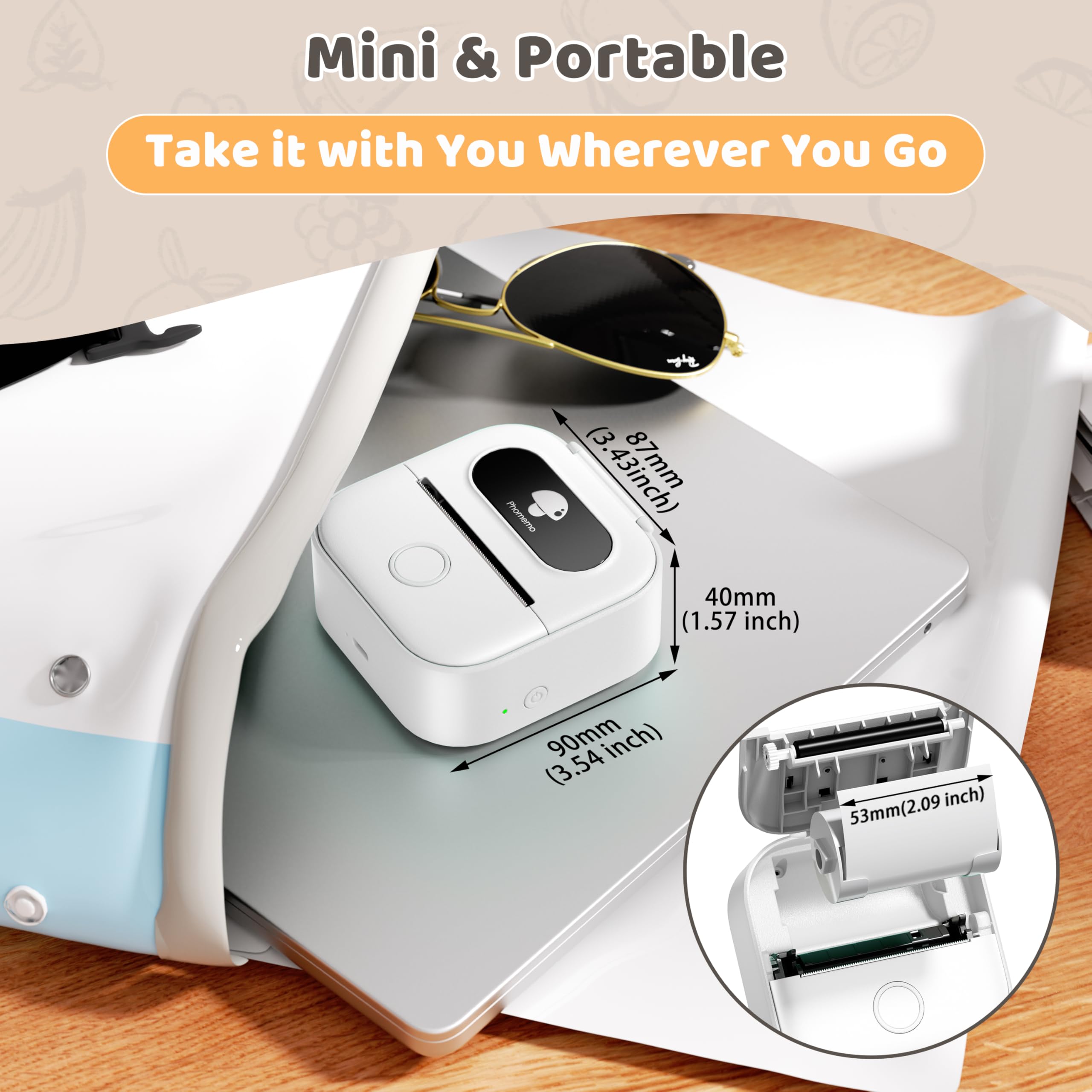 Foto 7 | Impresora De Pegatinas Phomemo Y02c Mini Pocket Bluetooth Thermal - Venta Internacional.