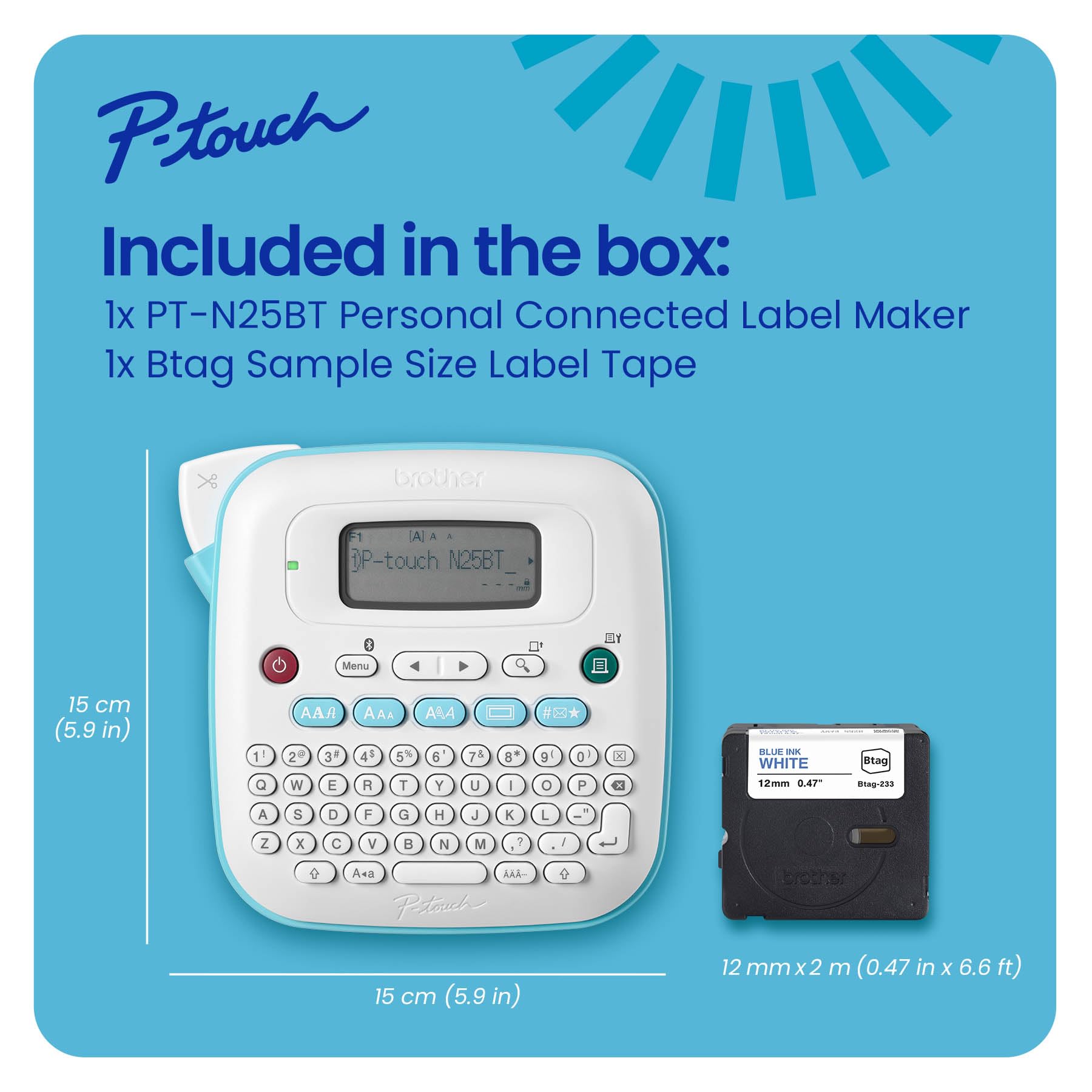Foto 4 pulgar | Etiquetadora Portátil Brother P-touch Pt-n25bt Con Bluetooth - Venta Internacional.